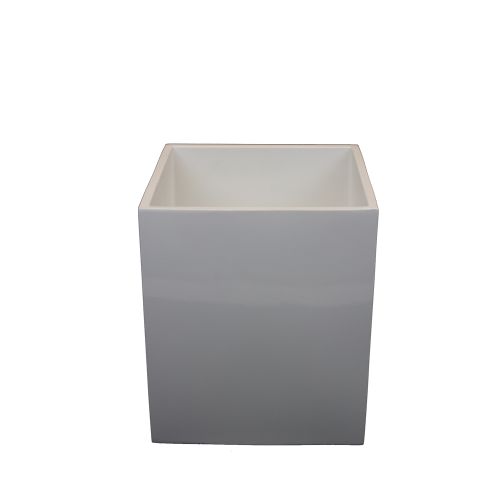 Pacifica Collection  Poly Resin 12 Quart Waste Bin, White